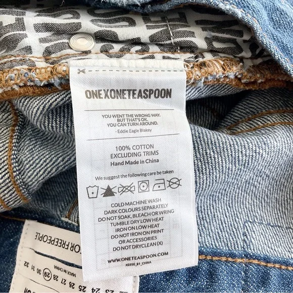 New One Teaspoon High Waist Bonita Shorts Cut Off Distressed Size 29